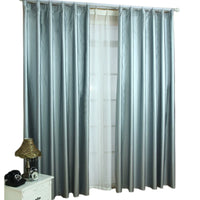 Thick Blackout Curtain Panel for Bedroom Balcony Windows - No-Drill Sun Protection & Thermal Insulation