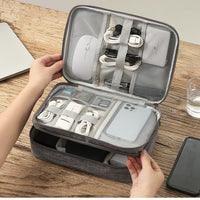 Portable Electronic Organizer Bag for Cables, Chargers, and Earphones
