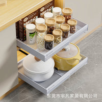 Under Sink Pull-Out Storage Basket Rack Extendable Multi-functional Kitchen Cabinet Drawer Organizer Shelf