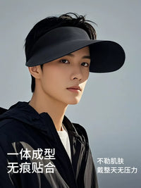 Men's UV Protection Sun Visor Hat for Outdoor Sports and Running