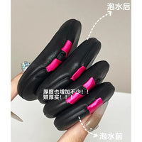 Black Dual Ribbon Air Cushion Makeup Sponge for Foundation and Blush, Teardrop Shape, Enlarged and Thickened