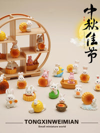 Cute Rabbit Blind Bag Figurines & Miniature Ornaments for Desk Decor and Micro Landscapes