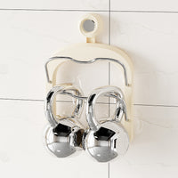 Wall-Mounted Pot Lid Holder with Detachable Drip Tray, No-Drill Suction Cup Design for Kitchen Organization