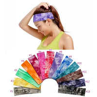 Yoga Tie-Dye Cotton Headband for Sports & Fitness - Sweat-Absorbent & Stylish