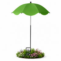 Outdoor Garden Plant Protection Umbrella with Ground Stake, Rainproof and Sunshade