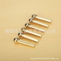 Guitar Bridge Pins with Puller Tool, 6-Pack Brass/ABS Pins for Acoustic Guitars, Enhanced Sustain
