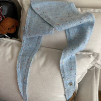 Korean Design Wool Blend Knitted Triangle Scarf for Women, Autumn Winter Decorative Shawl Neck Warmer