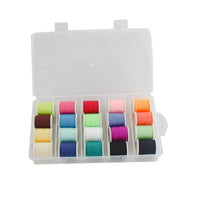 20 Colorful Polyester Sewing Thread Spools for Household 505 Sewing Machines with Storage Box