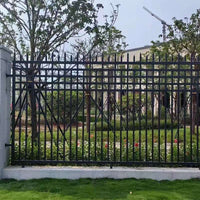 Powder-Coated Steel Garden Fence Panel for Yard and Outdoor Security