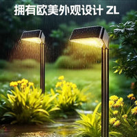Solar Powered LED Lawn Pathway Lights Outdoor Waterproof Garden Landscape Decorative Ground Plug Lamps