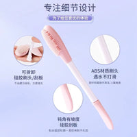 Dual-Ended Silicone Facial Mask Brush for Cleansing and Application