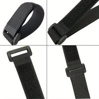 Reusable Hook and Loop Cable Ties with Buckle for Cord Management and Organization