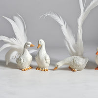 Mini Duck Ornament Chinese Style Flowing Water Fish Tank Landscape Resin Rockery Decoration