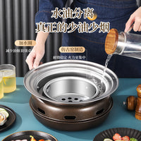 Korean Style Cast Iron Charcoal Grill for Camping, BBQ, and Tea Ceremony, Smokeless Household Use