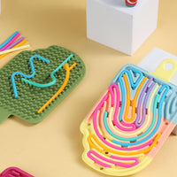Sensory Activity Board for Kids, Silicone Stress Relief Educational Toy