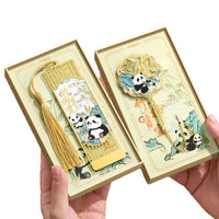 Panda Metal Tassel Bookmark Gift Set for Students and Souvenirs