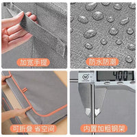 Foldable Steel Frame Storage Box with Clear Window for Clothes Quilts