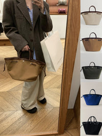 Canvas Tote Bag for Women, Korean Style Minimalist Handbag