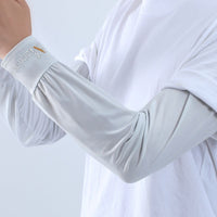 Men's Summer Ice Silk Sun Protection Arm Sleeves for Cycling and Outdoor Activities
