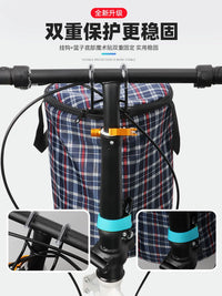 Foldable Waterproof Canvas Front Handlebar Basket for Bicycles and Scooters