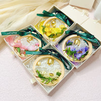 Handmade DIY Wind Chime Material Kit Bamboo Ring Hanging Ornament Balcony Home Decor Retro Style