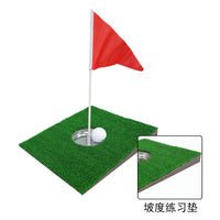 PGK Golf Putting Green Mat Portable Slope Trainer with Hole Cup