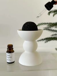 Ceramic Cup Crystal Stone Volcanic Ball Flameless Aroma Diffuser Gift Set for Home Decor