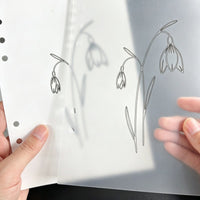 A5 6-Hole Frosted PP Monthly Floral Divider Pages for Loose-Leaf Notebooks