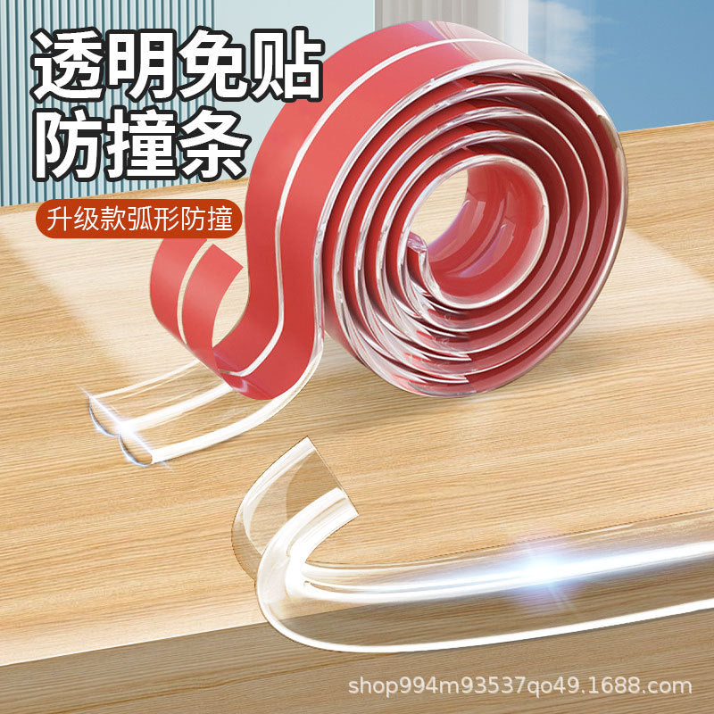 Clear Baby Safety Corner and Edge Protector Strip, Chewable, Non-Toxic, Self-Adhesive