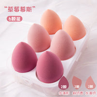 Super Soft Makeup Sponge Set with 6-Grid Storage Box