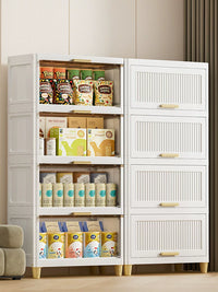 Slim Bathroom Storage Cabinet with Door, Waterproof Floor-Standing Gap Organizer for Toilet Side or Kitchen