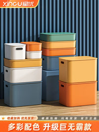 Stackable Plastic Storage Bins with Lids for Home Organization