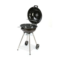 Portable Outdoor Camping BBQ Grill with Wheels - Elevated Patio Fire Pit for Roasting and Stewing