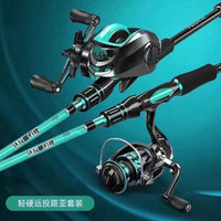 Carbon Fiber Lure Fishing Rod and Reel Combo Set for Beginners