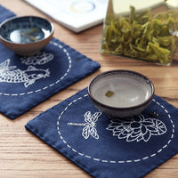 DIY Embroidery Kit for Tea Coasters and Placemats - Beginner-Friendly Craft Set