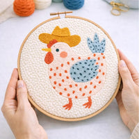 Beginner Punch Needle Embroidery Kit with Animal Patterns
