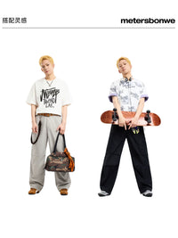 Metersbonwe Men's Cargo Pants, Spring/Summer Fashion Outdoor Straight-Leg Casual Trousers