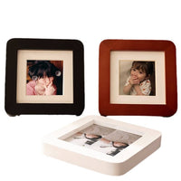 Cartoon Mini Solid Wood Photo Frame for Instant Prints, Baby Photos, Wedding Certificates, Couples DIY Art Display