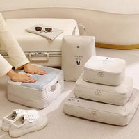 6-Piece Travel Compression Packing Cubes Set for Clothes and Luggage Organization