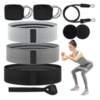 Yoga Resistance Band and Gliding Disc Set for Rehabilitation and Exercise
