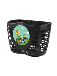 Kids Scooter and Balance Bike Front Basket with Windmill and Stickers