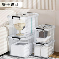 Transparent Extra Large Capacity Storage Box Toy Plastic Storage Bin Clothes Quilt Organizer with Lid and Wheels