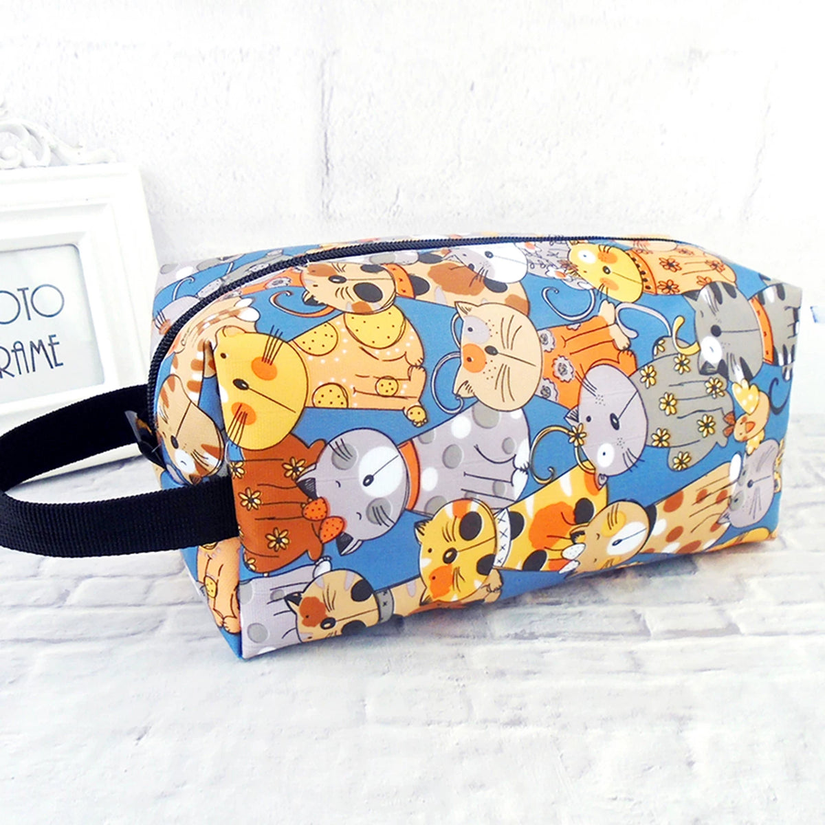 Cute Cartoon Portable Travel Toiletry Bag Large Capacity Wash Bag Cosmetic Organizer Pouch with Handle