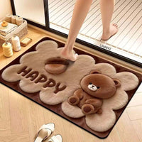 Cartoon Animal Diatomaceous Earth Bath Mat - Super Absorbent, Quick Dry, Non-Slip