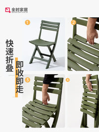 Outdoor Folding Patio Dining Set - Waterproof Plastic Table and Chairs for Garden Balcony