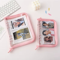 A5/A6 Glitter Transparent Zipper Binder for Notebooks, Photo Albums, and K-Pop Photocards