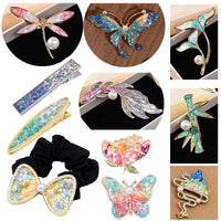 Mother-of-Pearl Inlay DIY Brooch Hairpin Base Material Kit