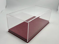1:18 Scale Car Model Display Case Acrylic Leather Dust Cover Base Carbon Fiber Collectible