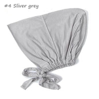 Modal Elastic Drawstring Underscarf Adjustable Head Cover Solid Color Hijab