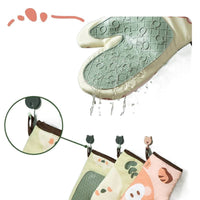 Heat Resistant Silicone Oven Mitts for Baking and Cooking, Non-Slip Microwave Gloves